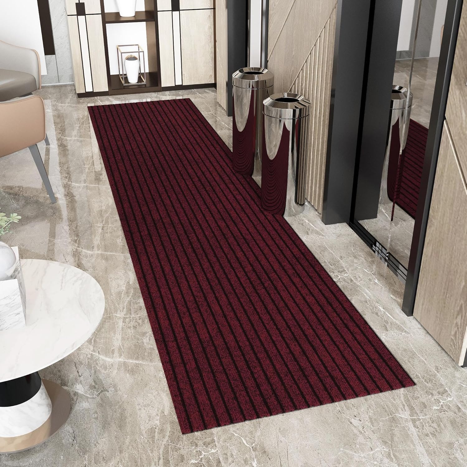 Ottomanson 2ft x 12ft Hallway Runner - Durable Non-Slip Rug Mat