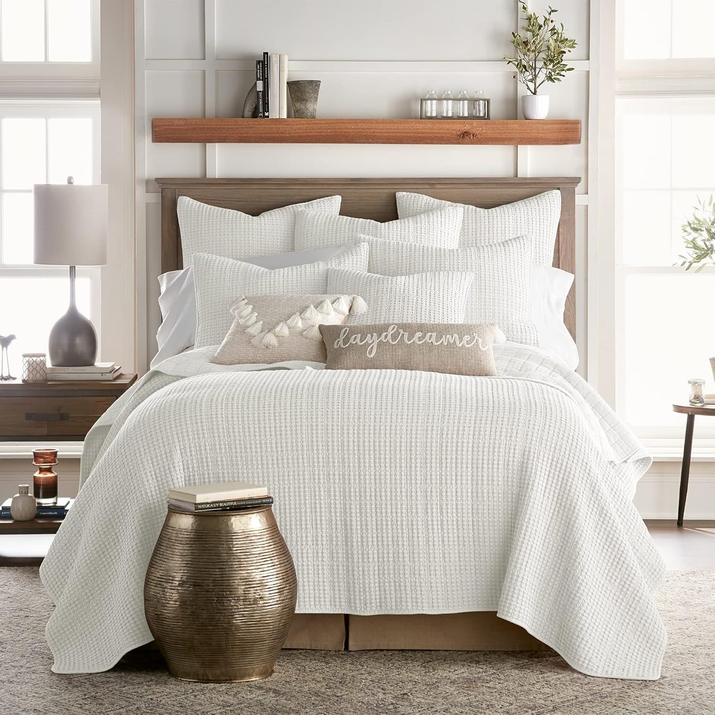 Levtex Home Mills Waffle Full/Queen Quilt Set - Cream Comfort