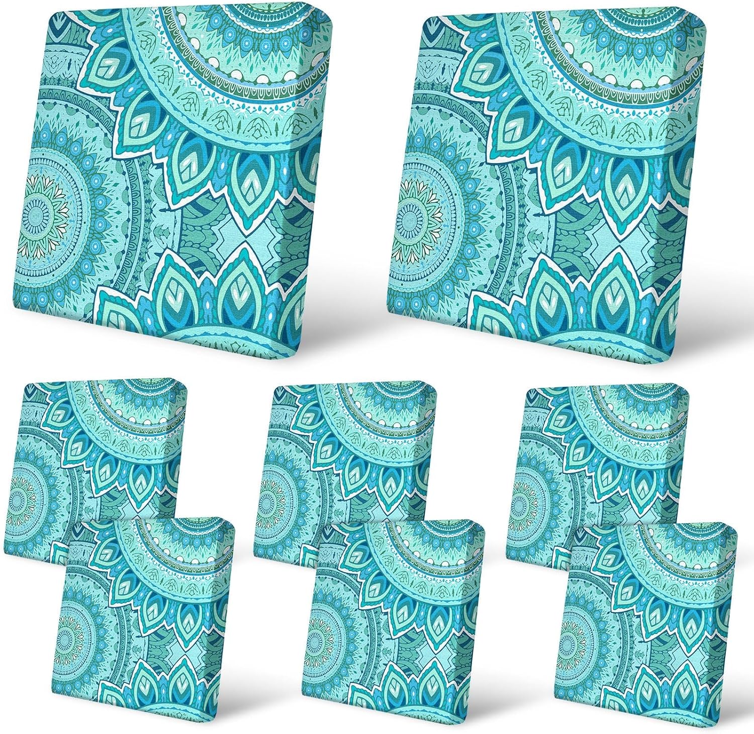 8Pcs Patio Cushion Covers for Outdoor Couch Slipcovers