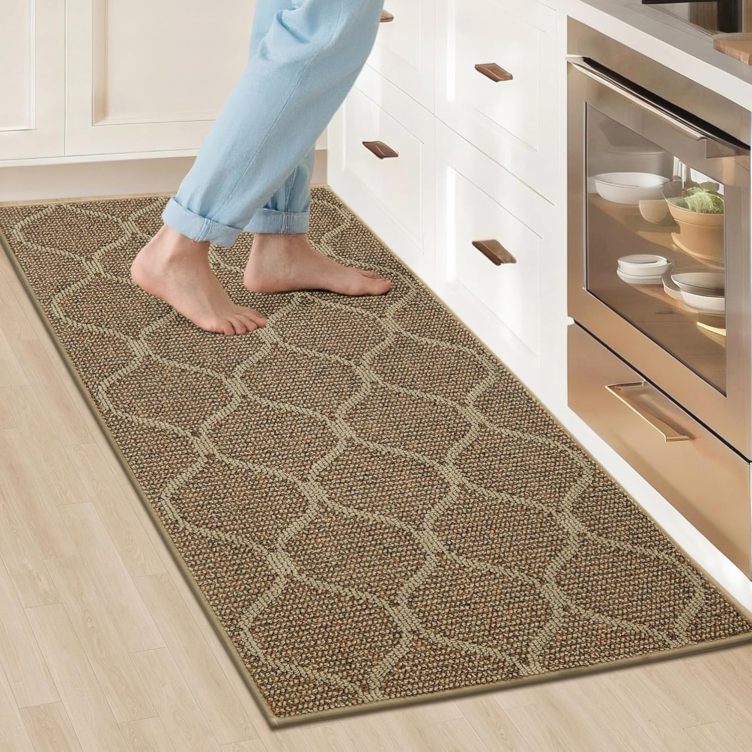 COSY HOMEER Kitchen Rug Non Slip Washable 24x48 for Floors