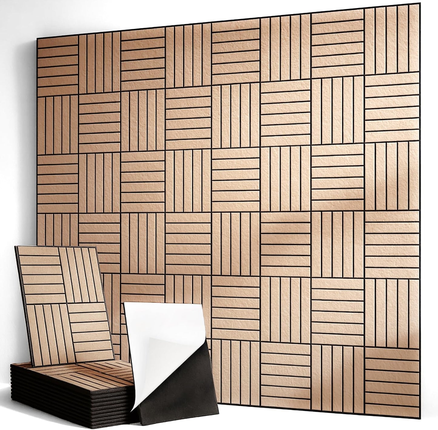 12-Pack Acoustic Panels for Sound Absorption and Style