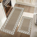 COSY HOMEER Washable Kitchen Rugs Set of 2 - Absorbent Non-Slip Mats