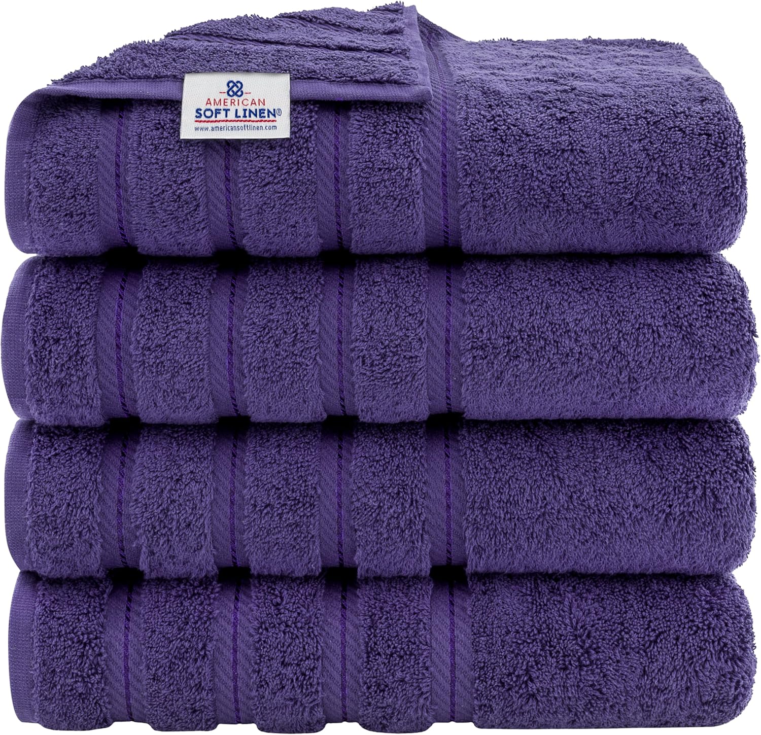 Luxury 4 Piece Bath Towel Set - 100% Cotton Turkish Towels