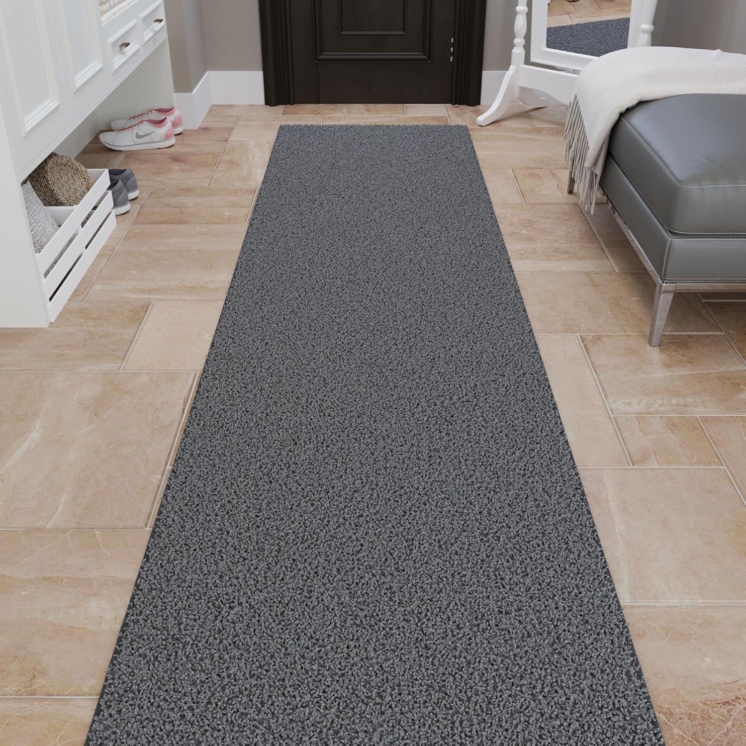Ottomanson Shaggy Runner Rug - Plush Non-Slip Carpet for Home