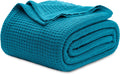 Bedsure Gentlesoft 100% Cotton Waffle Blanket Twin XL - Breathable