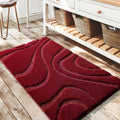 Soft Plush Shaggy Microfiber Bath Rug Non Slip Mat for Home