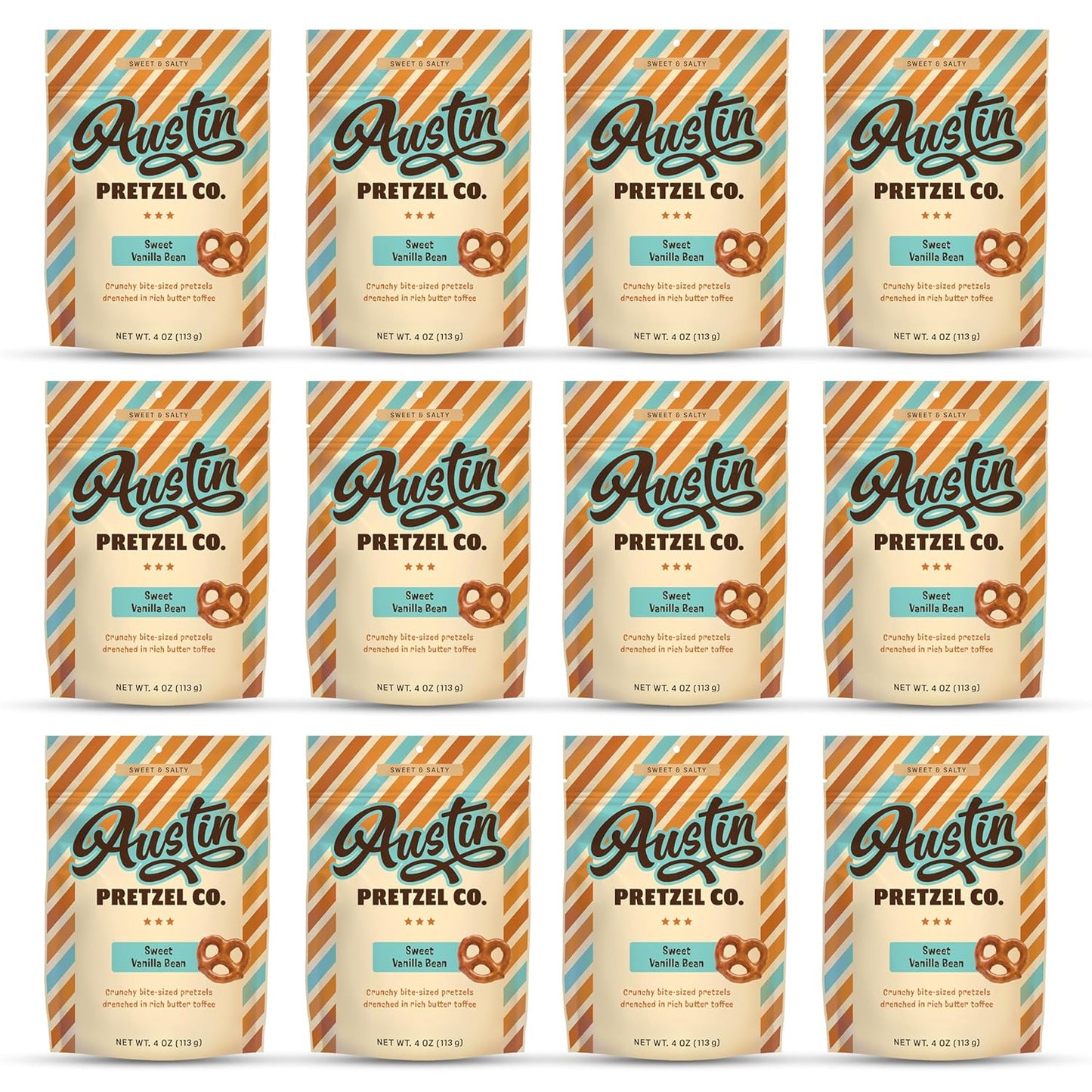 Vanilla Bean Flavor Pretzels - Gourmet Snack for Sharing
