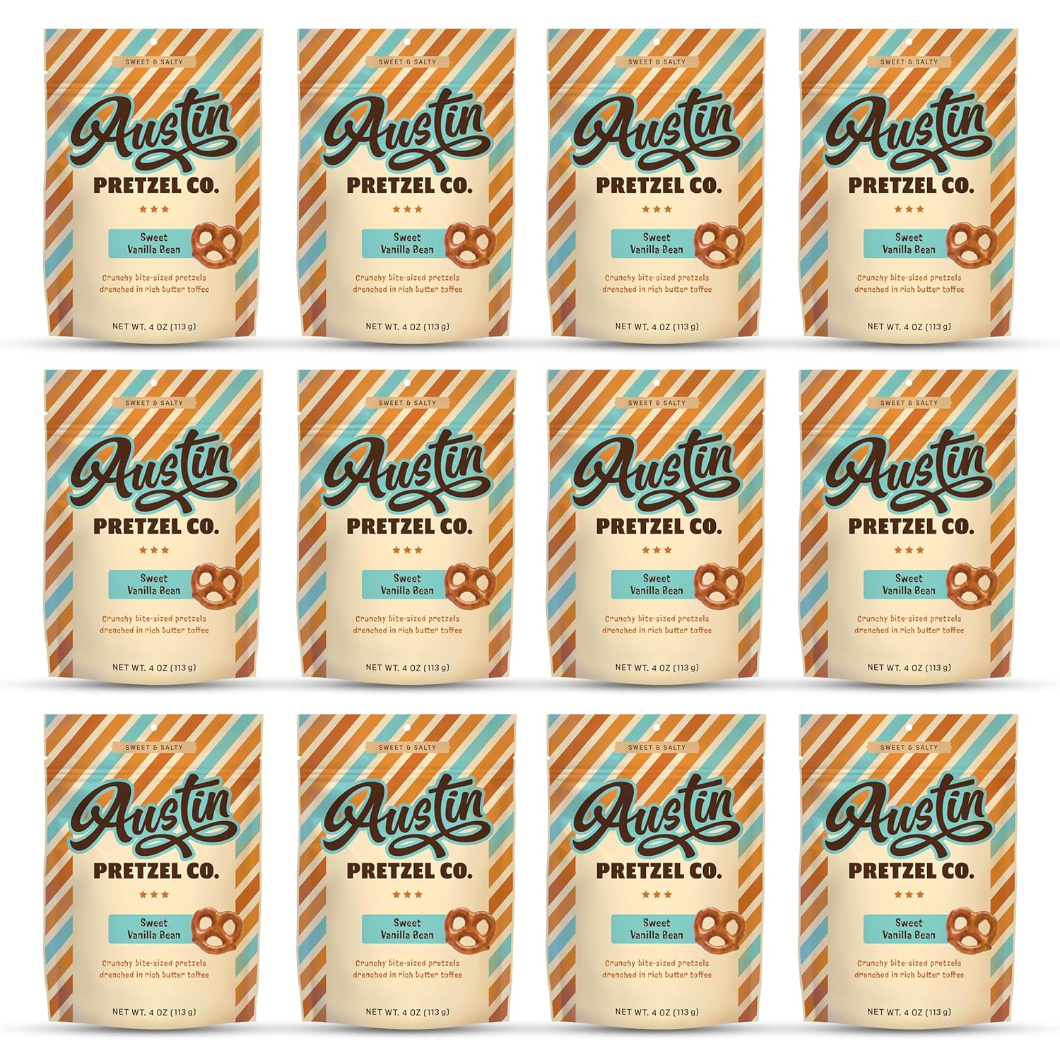 Vanilla Bean Flavor Pretzels - Gourmet Snack for Sharing
