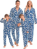 SWOMOG Matching Family Christmas Pajamas Set - Warm Cotton Blend