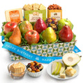 Fruitfully Classic Happy Birthday Fresh Fruit Basket with Cheese