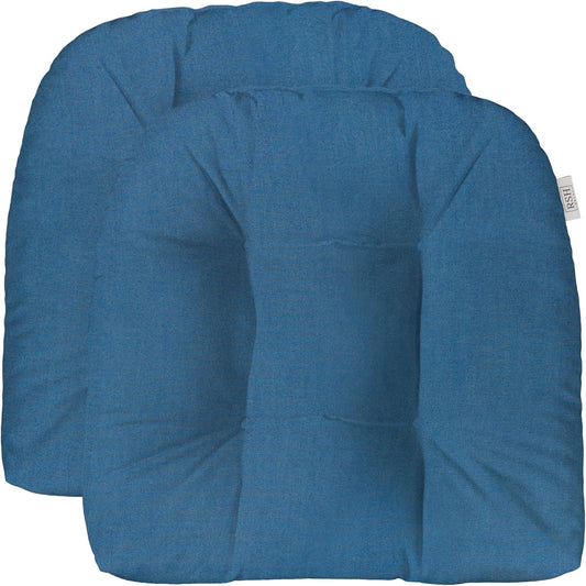 Sunbrella Tufted Wicker U-Shape Cushions Set of 2 for Patio