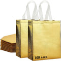 RACETOP 100 Pcs Gold Reusable Gift Bags for Every Occasion