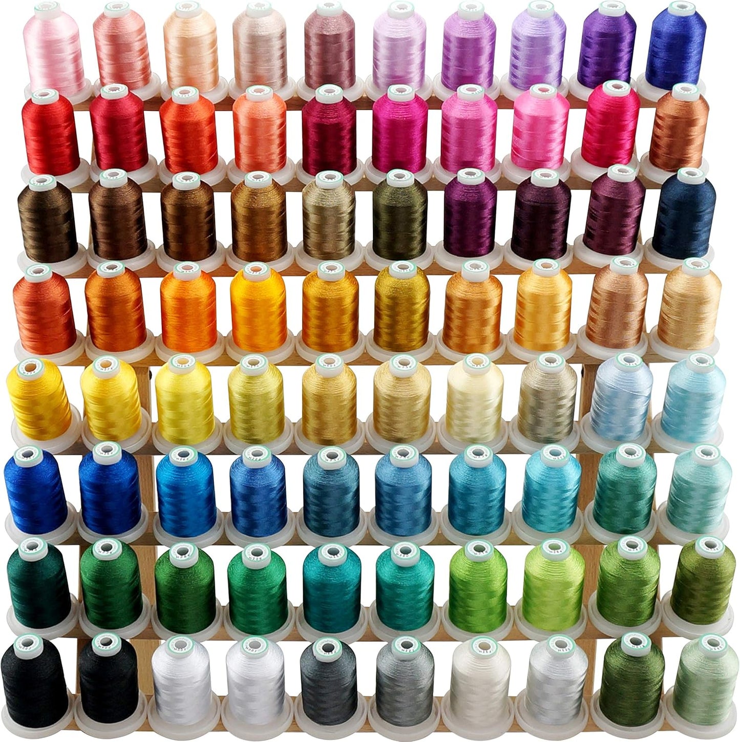 80 Spools Polyester Embroidery Machine Thread Kit for All Projects