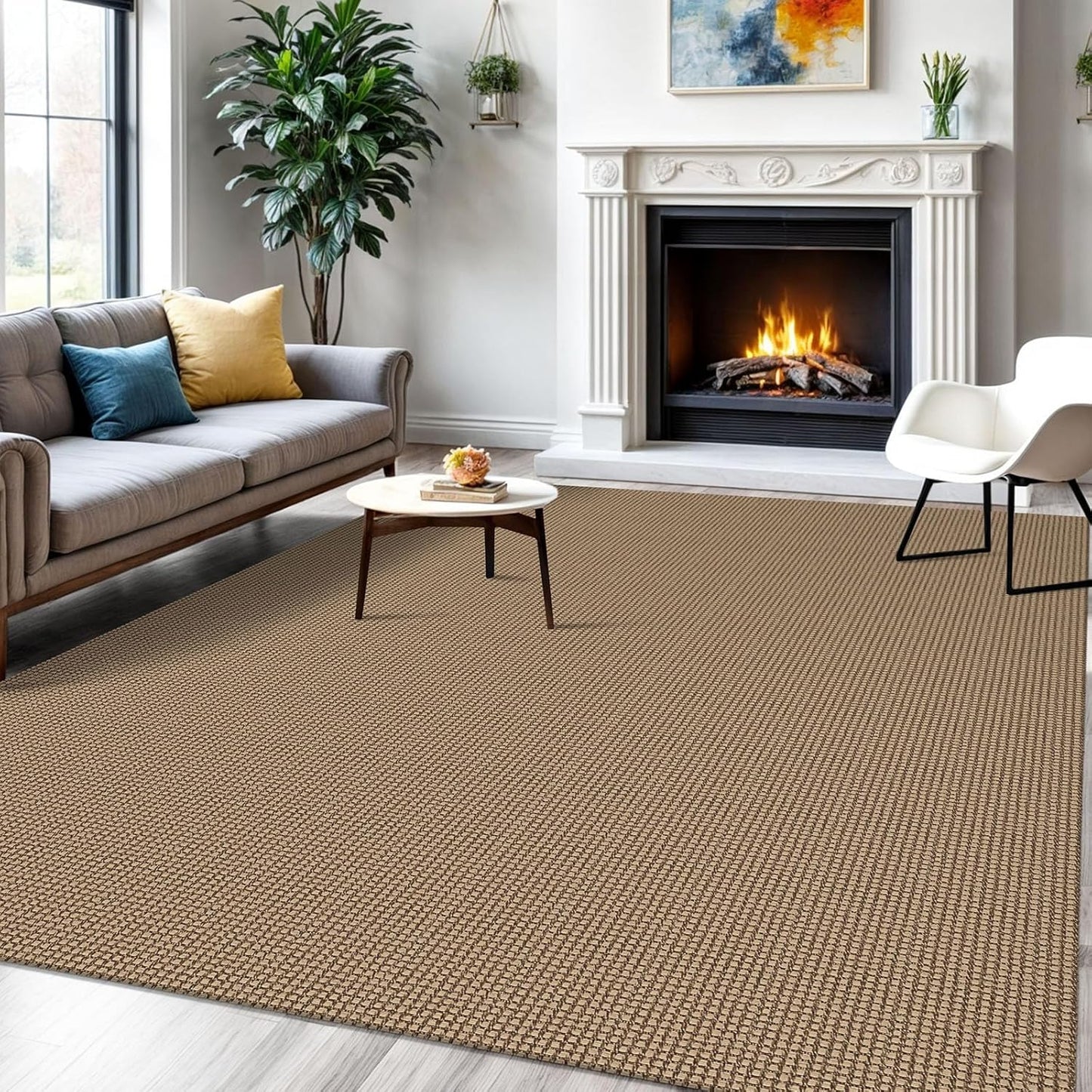 IOHOUZE Washable Area Rug 6x9 Non Slip for Living Room Use