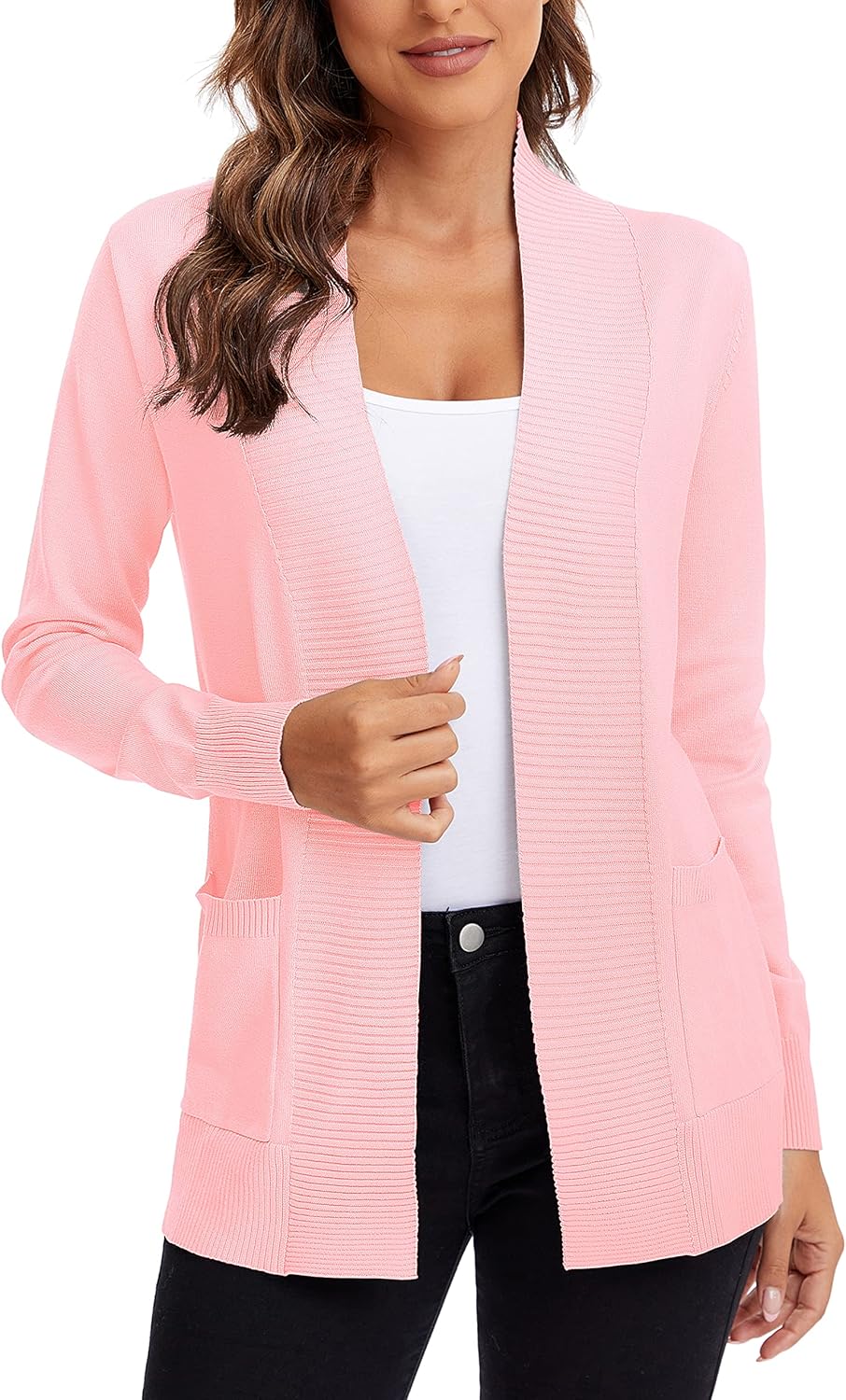 Urban CoCo Women's Lightweight Open Front Cardigan Sweater