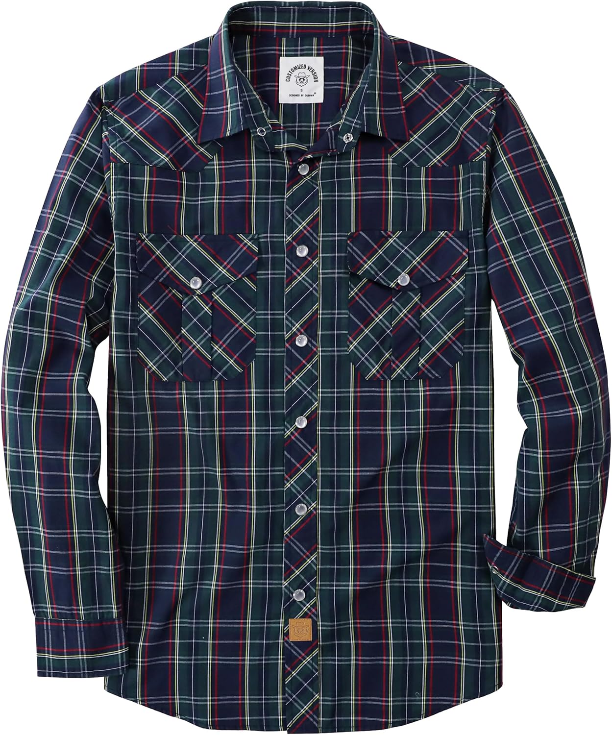Dubinik Pearl Snap Shirts for Men: Vintage Casual Plaid Style