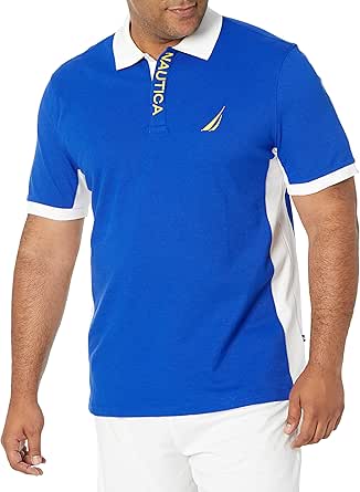 Nautica Men's Short Sleeve Color Block Performance Polo Shirt Review
