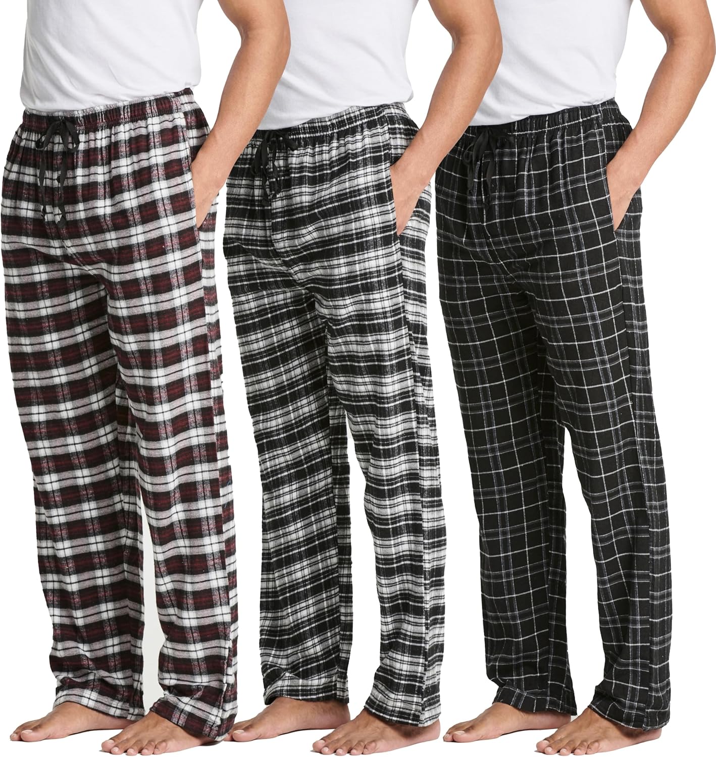 Real Essentials Men's Pajama Pants - Comfortable Lounge Bottoms
