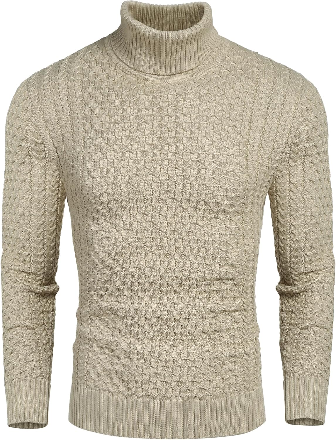 Men's Slim Fit Turtleneck Sweater for Casual Style and Comfort