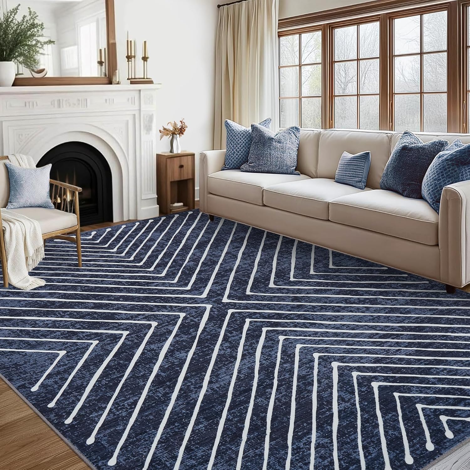 Large Area Rug 10x13 for Living Room and Bedroom Decor