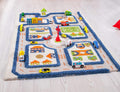IVI Thick 3D Childrens Play Mat in Colorful Town Design