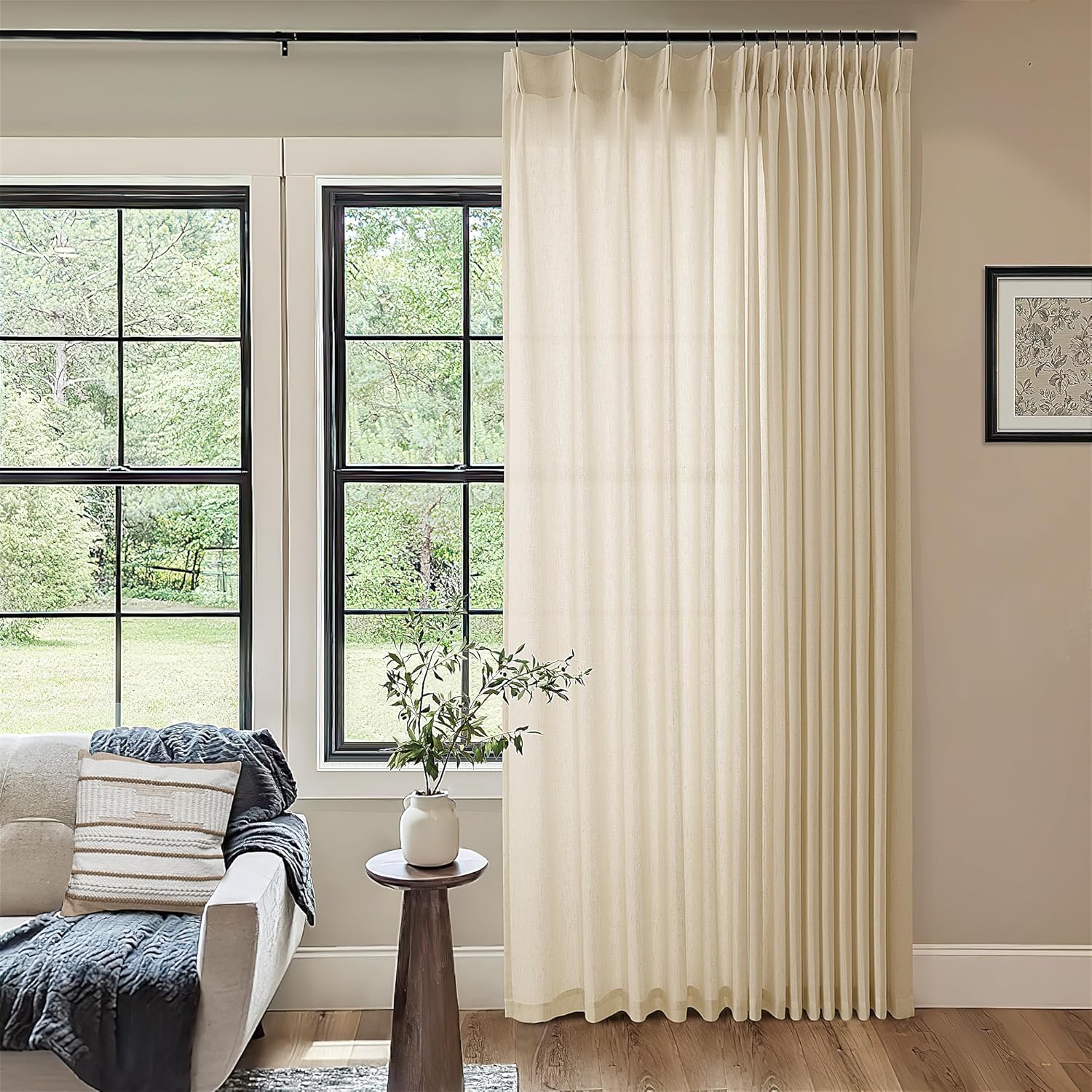 Beige Patio Sliding Door Curtains for Elegant Living Spaces