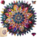 Wooden Jigsaw Puzzles 500 Pcs Diamond Mandala - Elegant Adult Puzzle