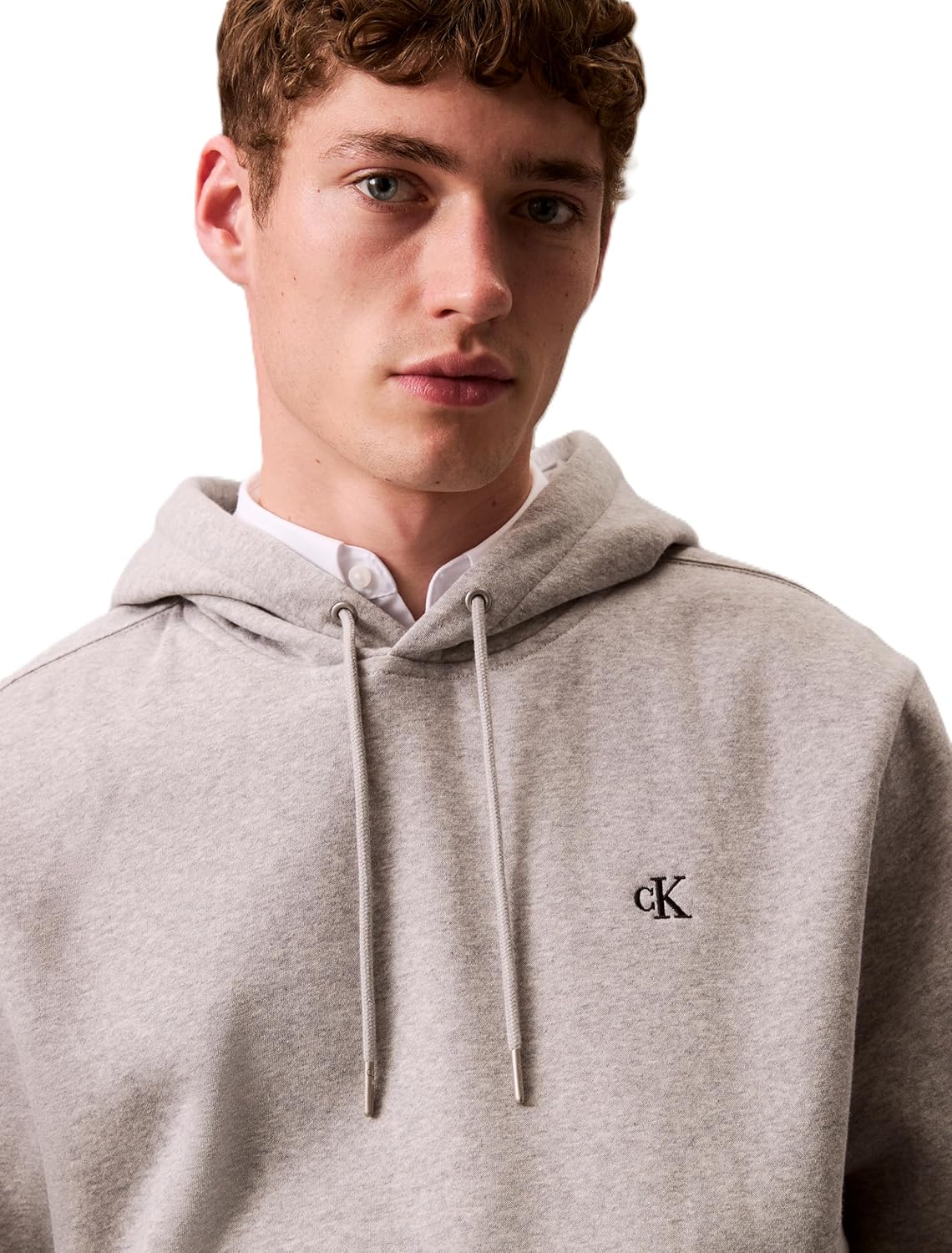 Calvin Klein Men's Monogram Logo Fleece Hoodie for Comfort
