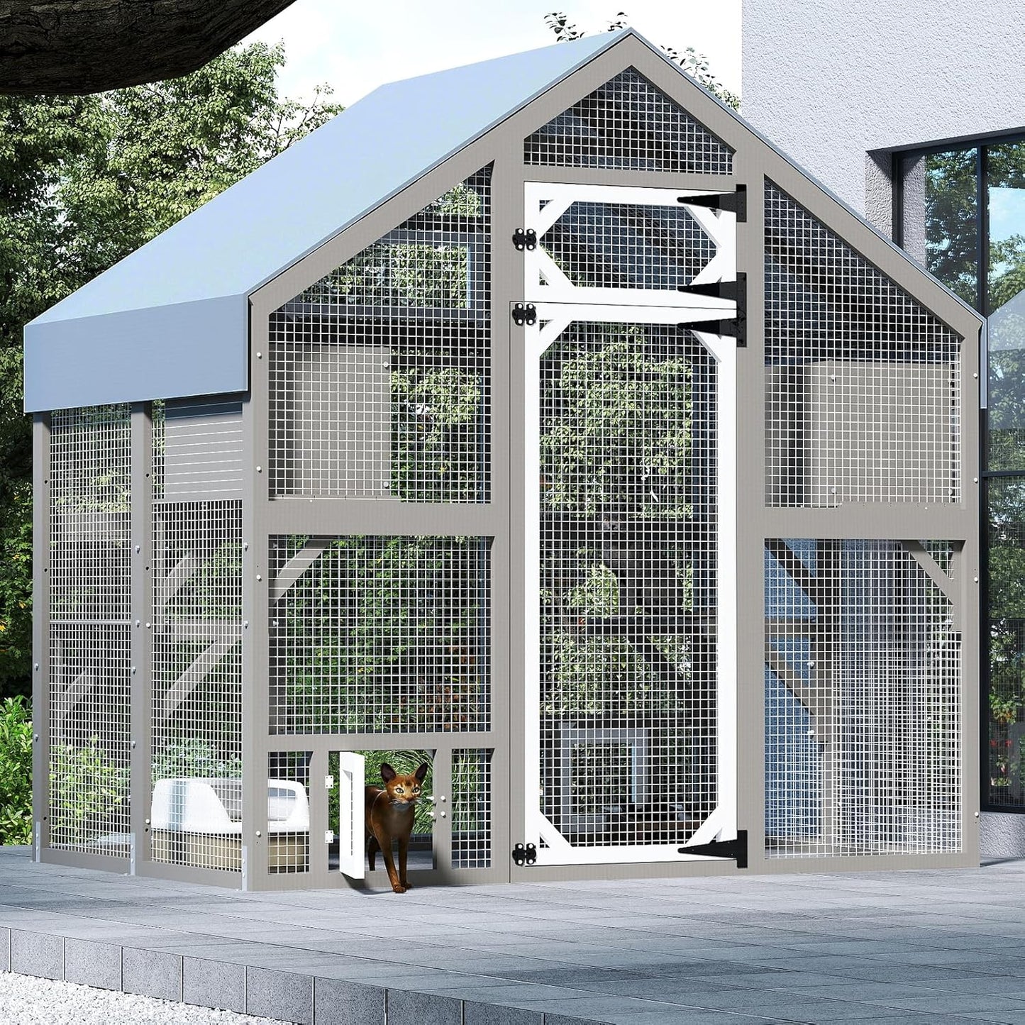 71 H Catio Outdoor Cat Enclosure for Multiple Cats Large Space