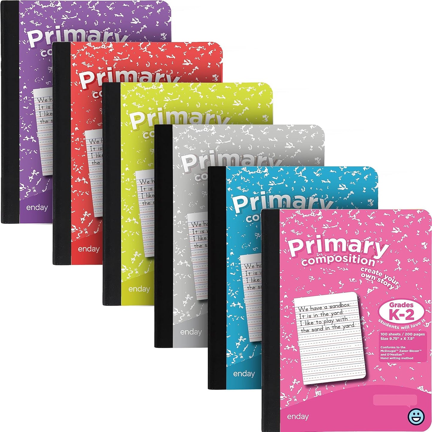 Enday Primary Composition Notebook 100 Sheets (6 Pack)