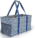 Extra Large Utility Tote Bag Geo Navy Blue - Oversized Collapsible