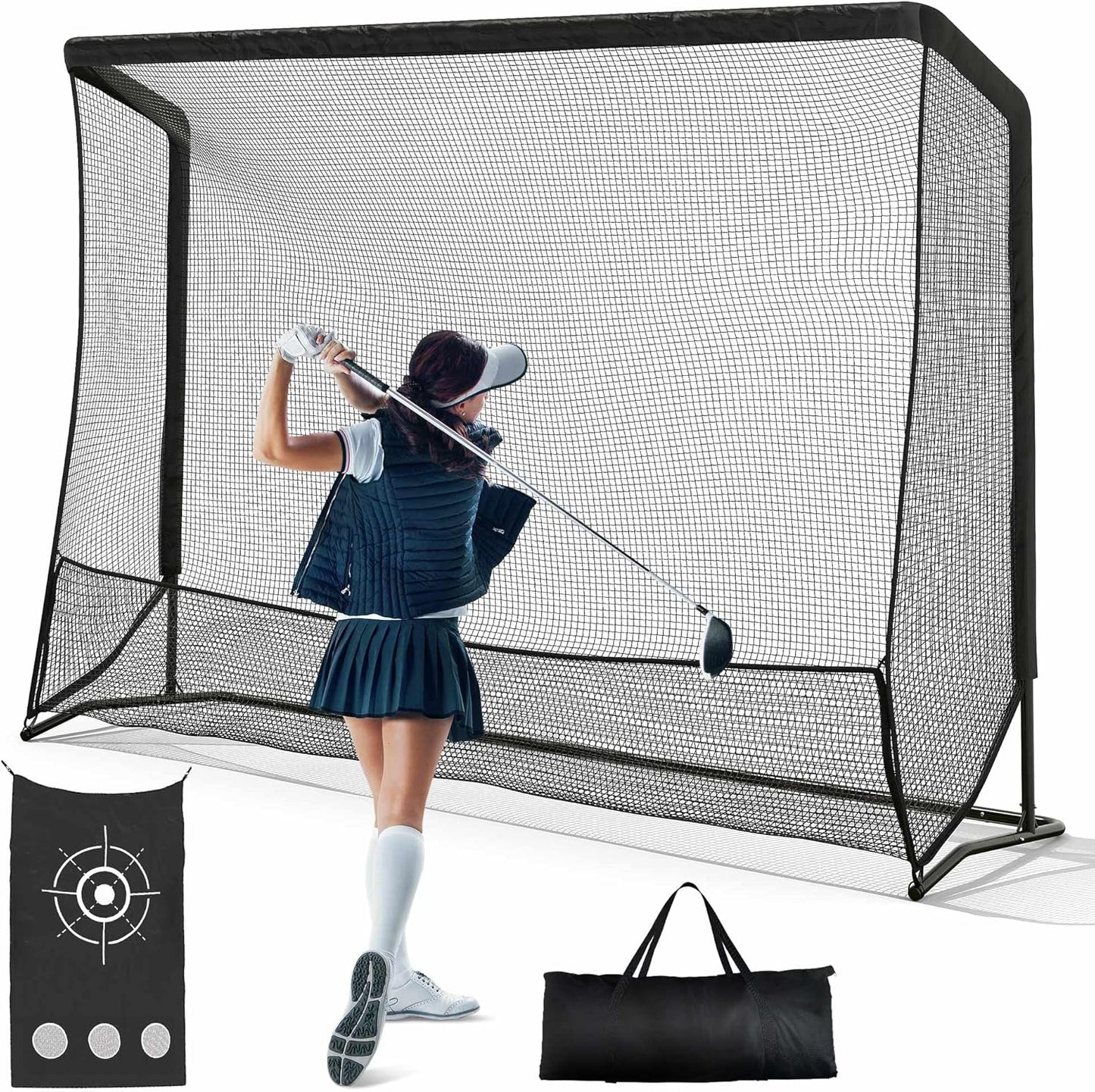 Golf Hitting Net for Backyard Practice - 10x7ft & 7x7ft Options
