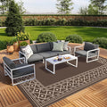 Outdoor Rug Waterproof 10x14 ft Patio Mat - Foldable Reversible