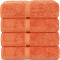 Turkish Cotton Bath Towels 30in x 60in - 4 Piece Coral Set