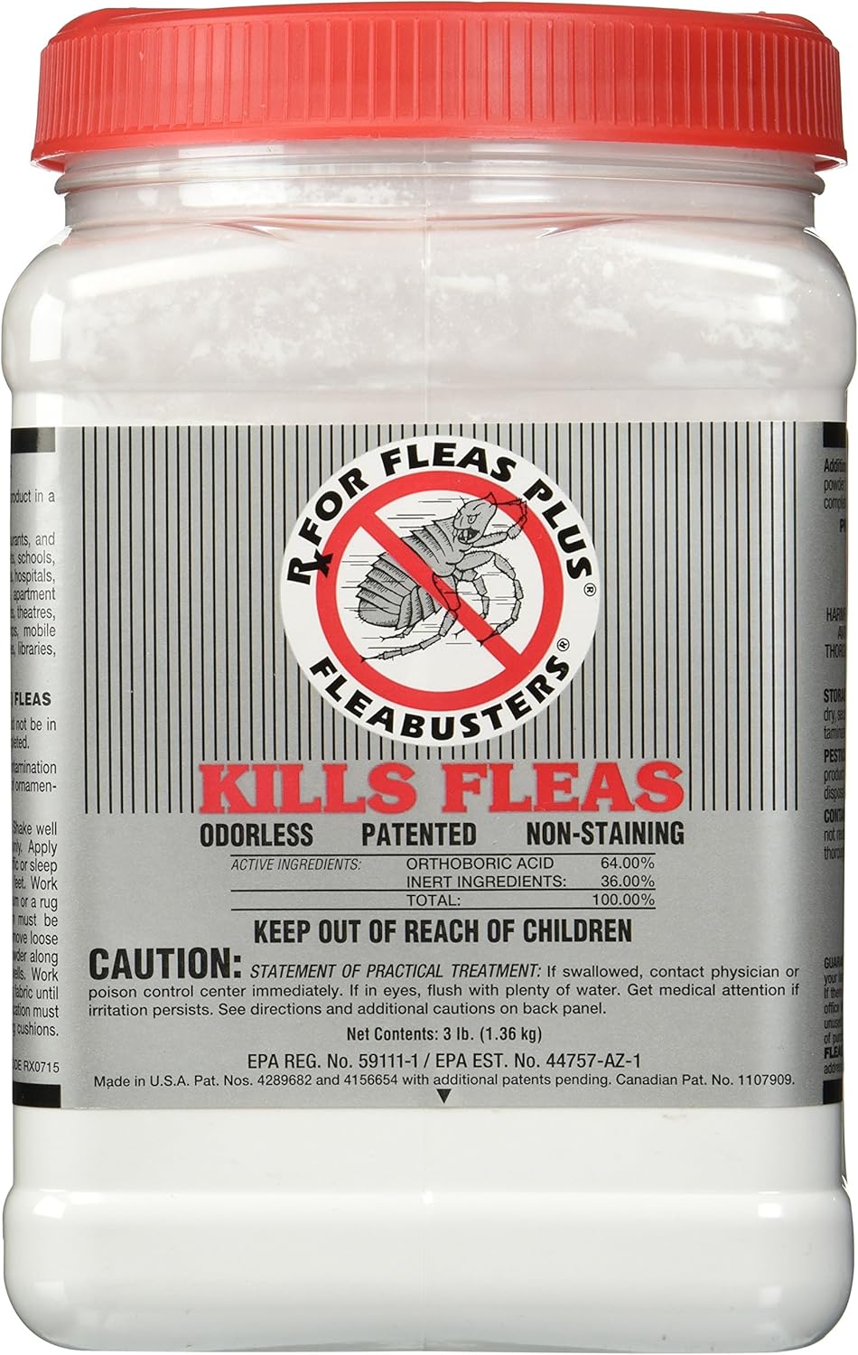 Rx for Fleas Plus 3 lb Canister for Effective Pest Control