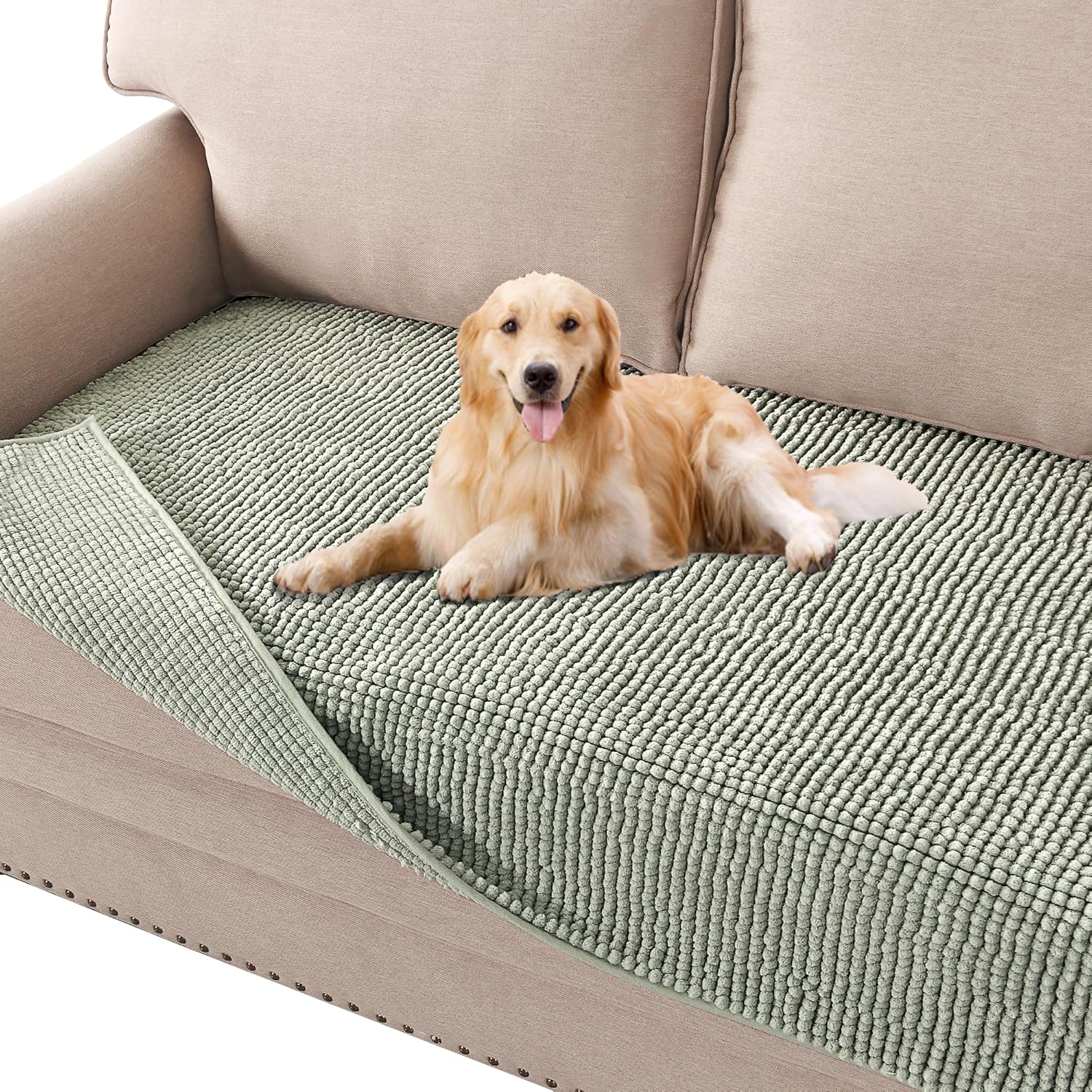 H.VERSAILTEX Plush Chenille Dog Bed Cover for Sofa Protection