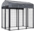 HITTITE 6x4x6 FT Large Outdoor Dog Kennel - Durable Weather Cover