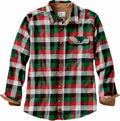 100% Cotton Men's Flannel Shirt Long Sleeve Button Down - Classic Fit
