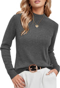 Wool Blend Mock Neck Sweater for Women - Comfortable Business Casual