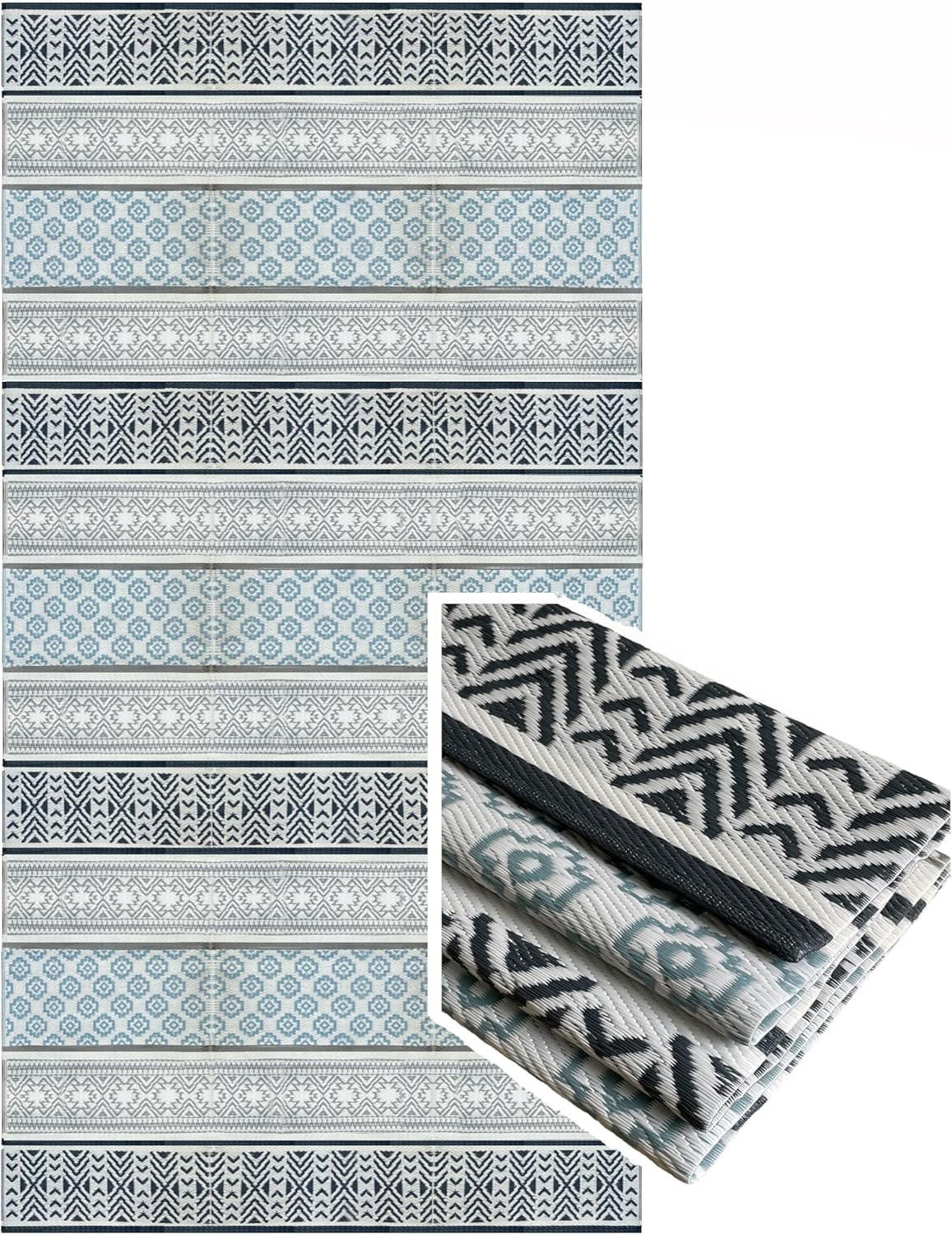 BalajeesUSA Outdoor Rug - 9x18 Waterproof Reversible Mat