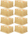 Luau Grass Table Skirt 8 Pack Natural 9 ft x 29.5 in - Party Ready