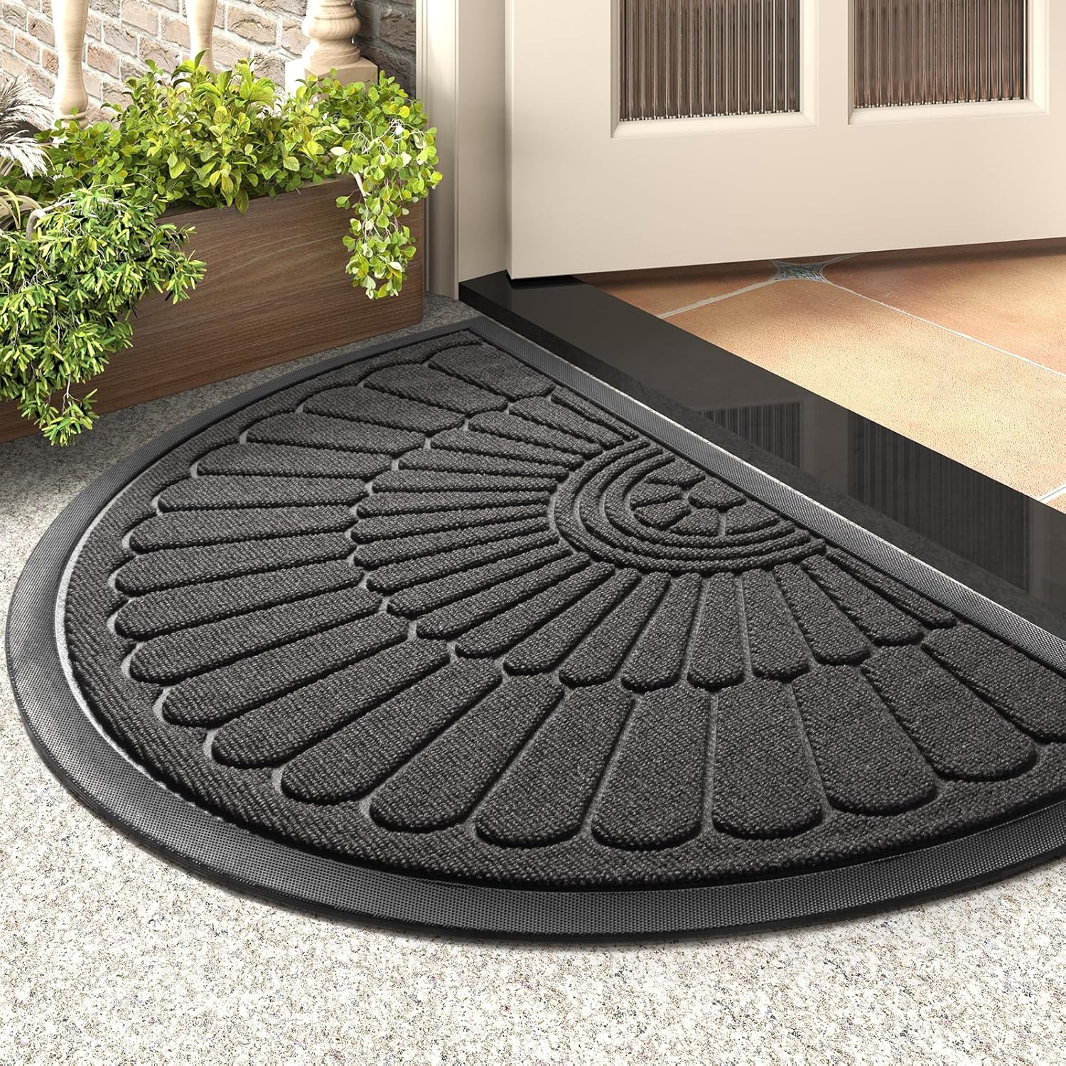 Durable Rubber Non Slip Door Mat for Indoor Outdoor Use