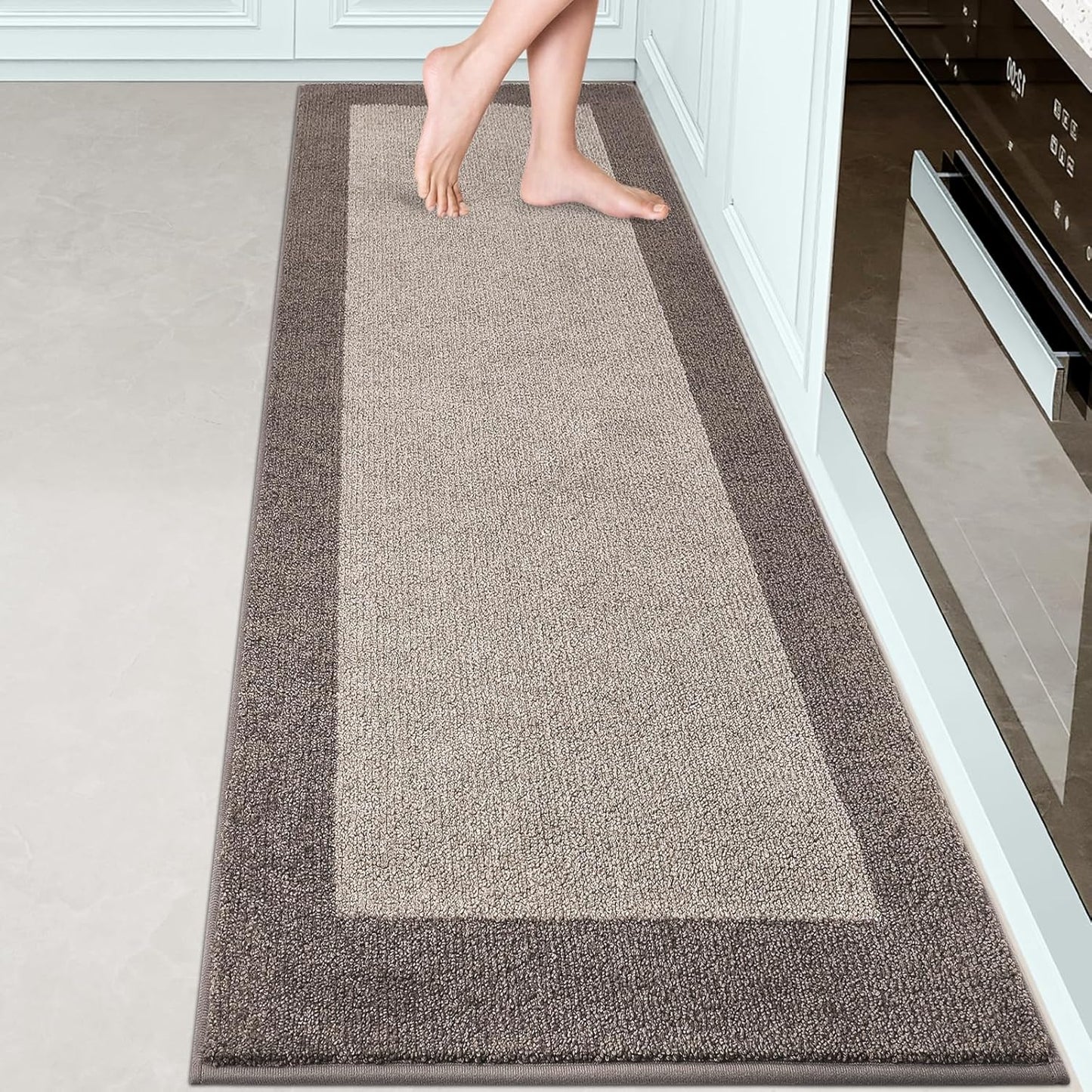 Machine Washable Kitchen Rug for Home, Non Slip & Absorbent