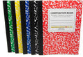 100 Sheet Composition Notebooks - 5 Pack College Ruled - Color Coded