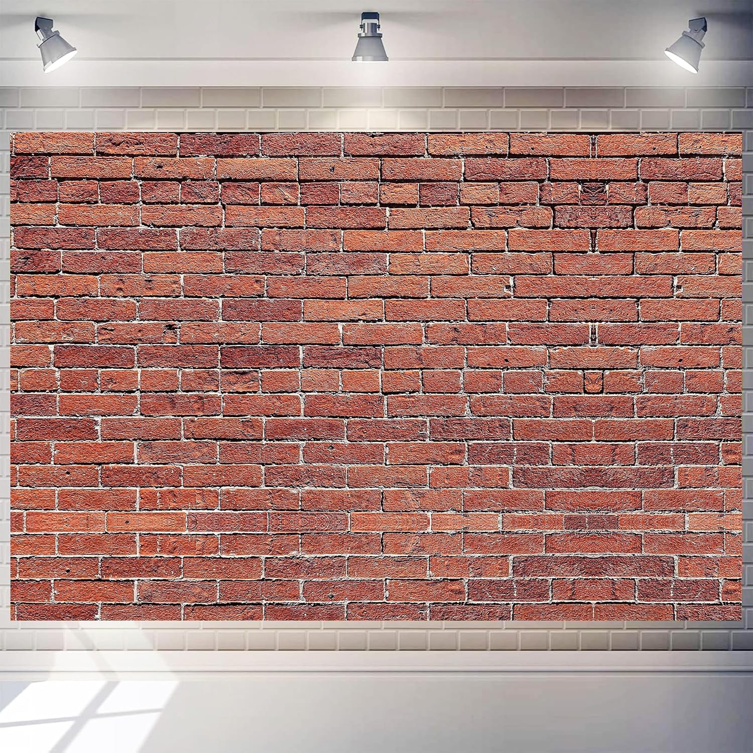 12 x 8 ft Vintage Red Brown Brick Wall Photography Backdrop