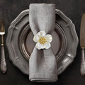Elegant Floral Design Napkin Rings Set for Festive Table Decor