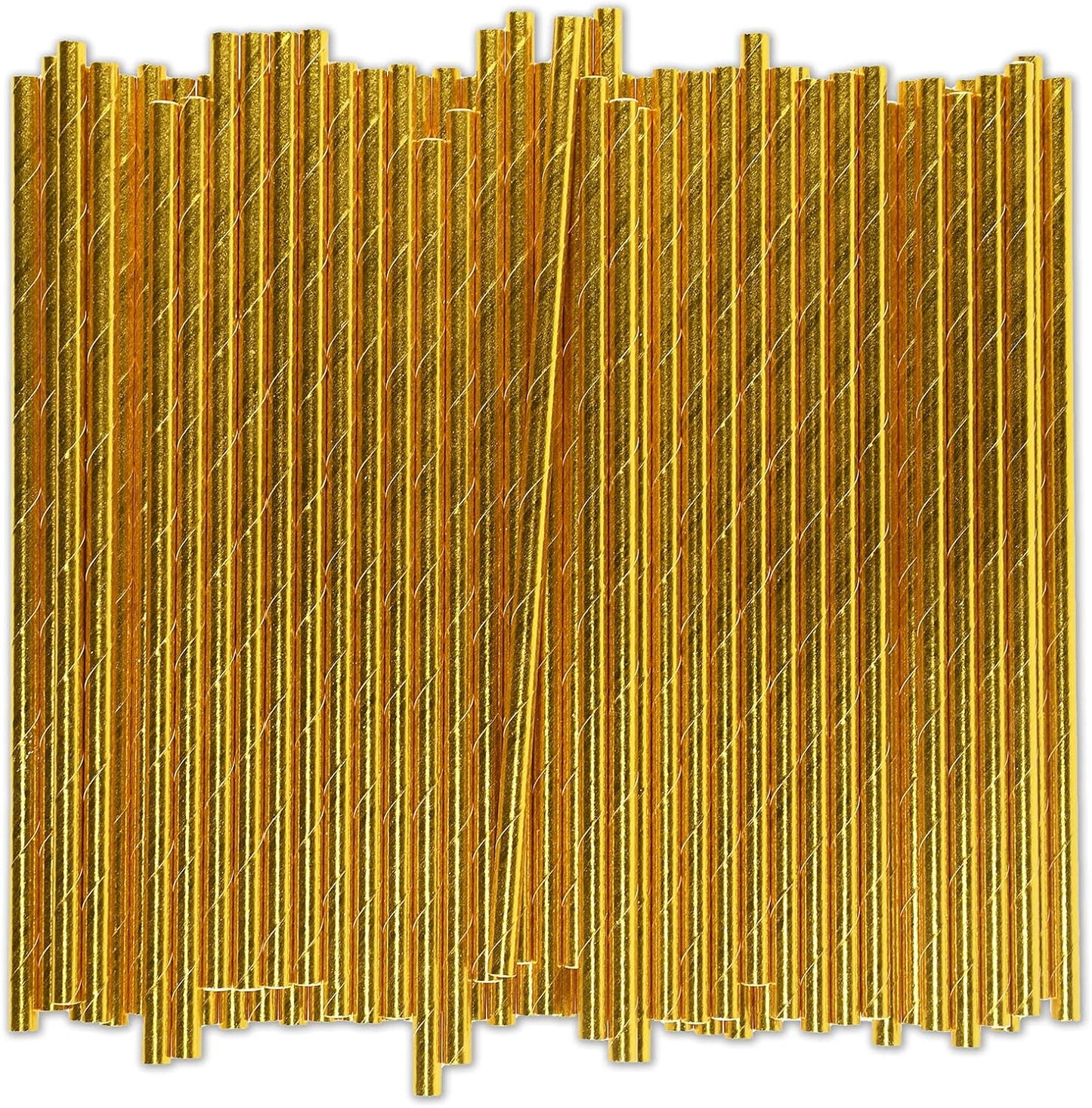 Gold Paper Straws Bulk 1000 Counts for Parties and Weddings