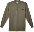 Dickies Men's Long Sleeve Heavyweight Henley for Comfort
