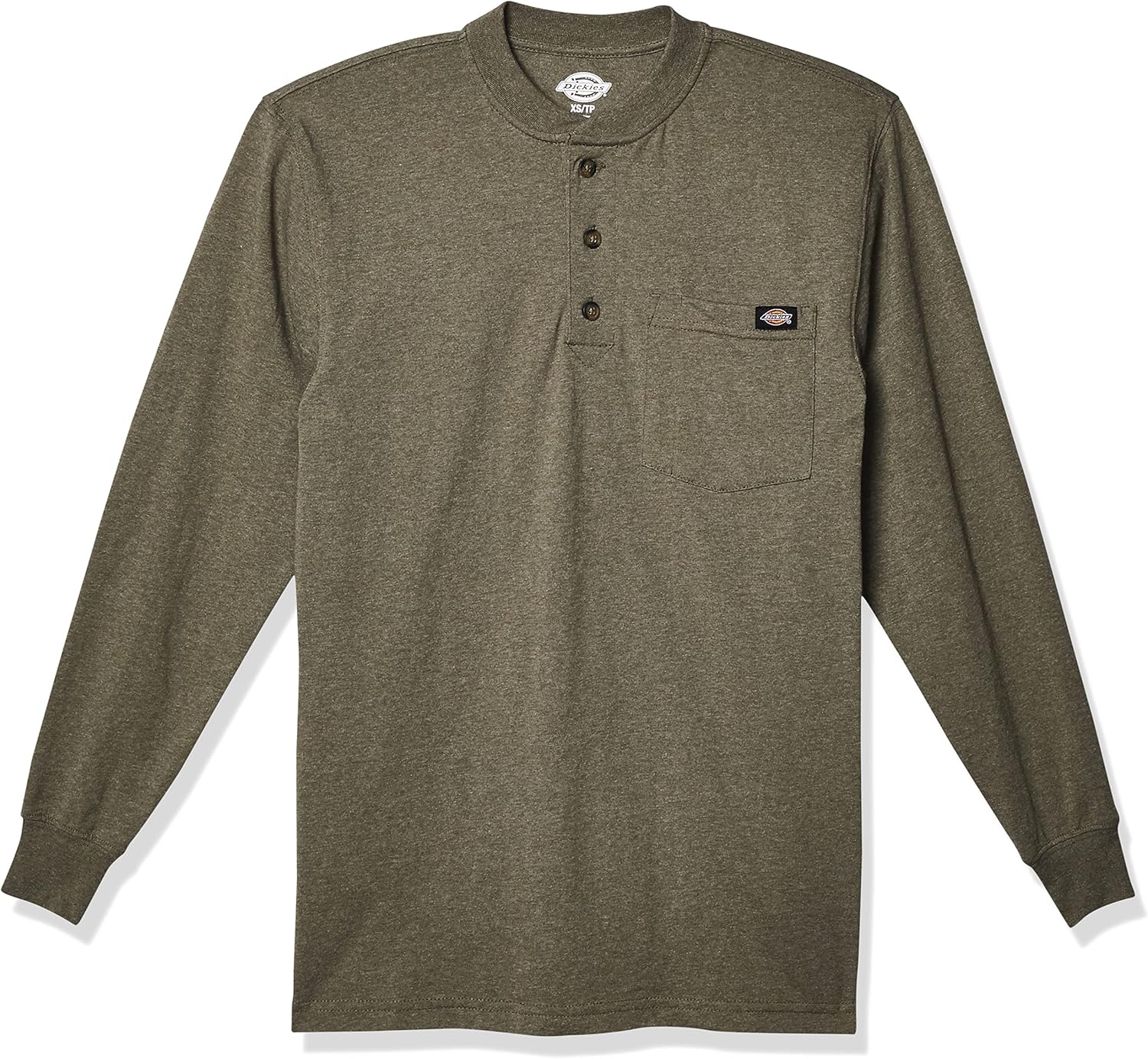Dickies Men's Long Sleeve Heavyweight Henley for Comfort