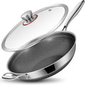 LOLykitch 12 in Hybrid Tri-Ply Stainless Steel Wok Pan - Ceramic